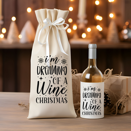 Wine Bag - I'm Dreaming Of A Wine Christmas