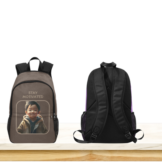 Stay Motivated - East Asia Little Boy Custom-Designed Backpack