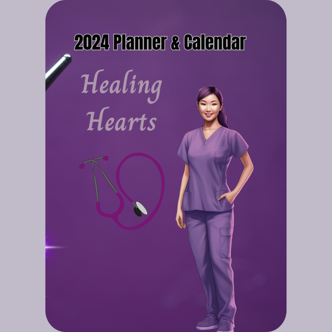 East Asian Woman Healing Hearts (Nurses) 2024 Calendar/Planner