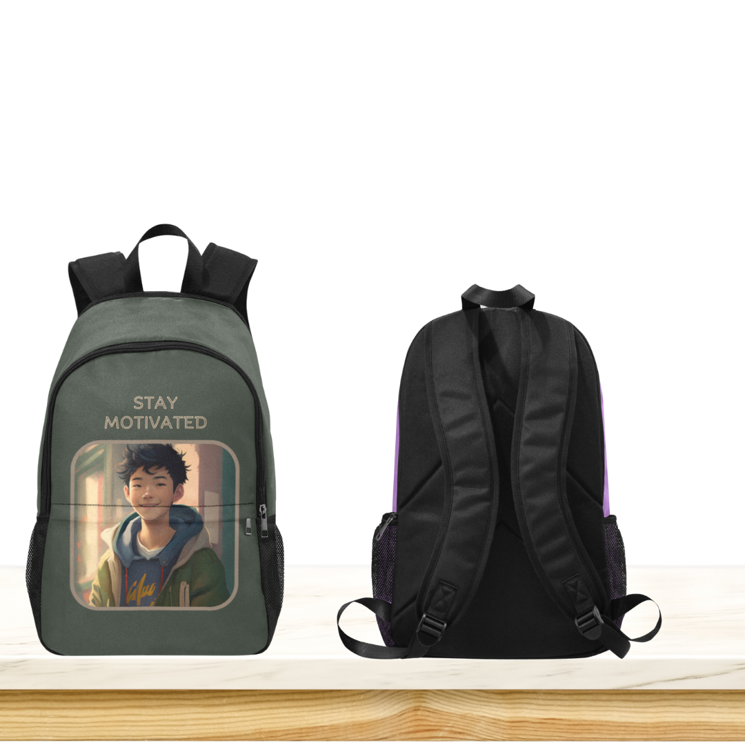 Stay Motivated - East Asia Older Boy Custom-Designed Backpack