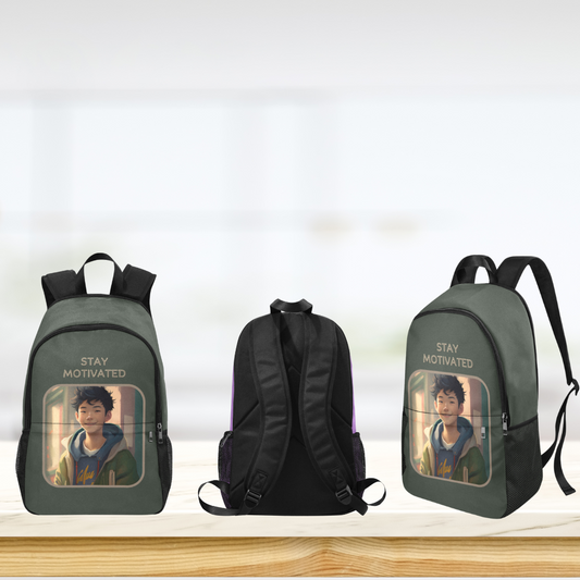 Stay Motivated - East Asia Older Boy Custom-Designed Backpack