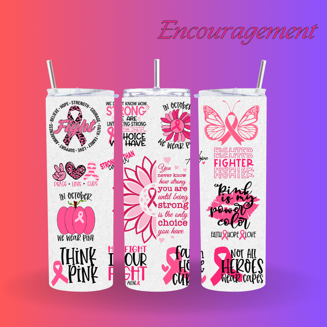 Breast Cancer Awareness - 20 oz Skinny Tumblers