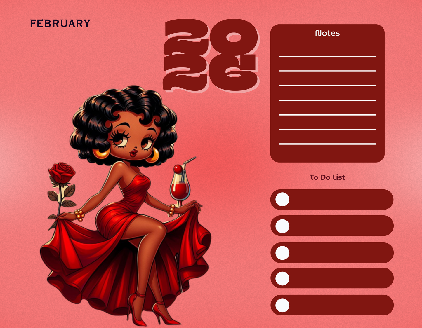 2026 Calendars - Brown Sugar Boop