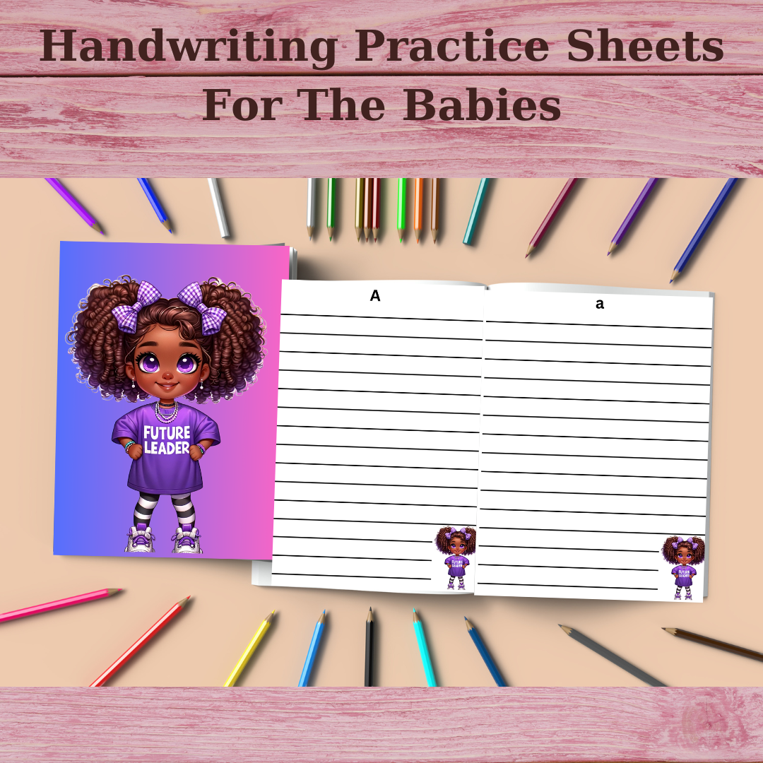 My First Letters: Handwriting Practice Sheets (Adorable AA Little Girl - Future Leader)