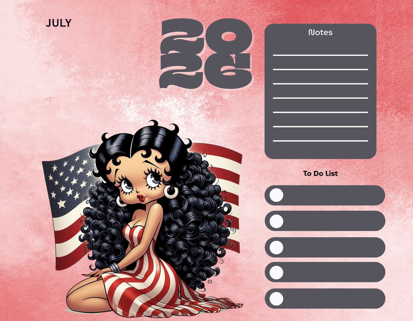 2026 Calendars - Brown Sugar Boop