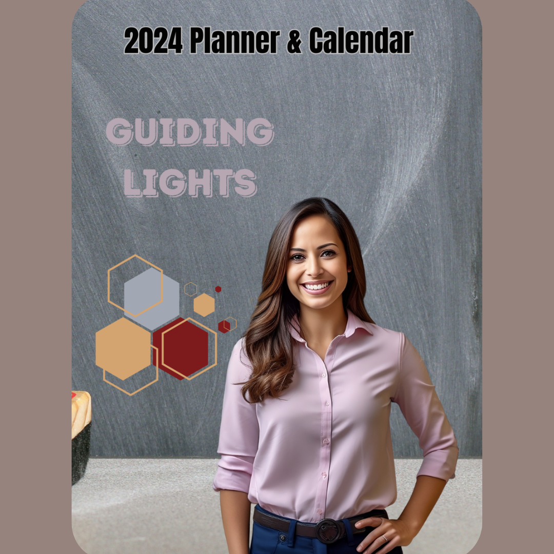 Latina Woman Guided Lights (Teachers) 2024 Calendar/Planner