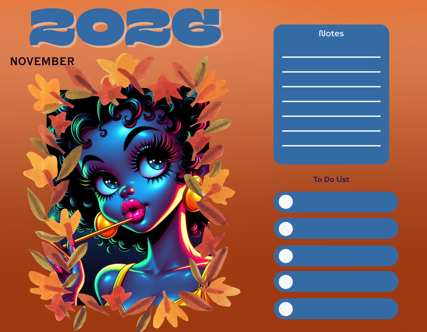 2026 Calendars - Brown Sugar Boop