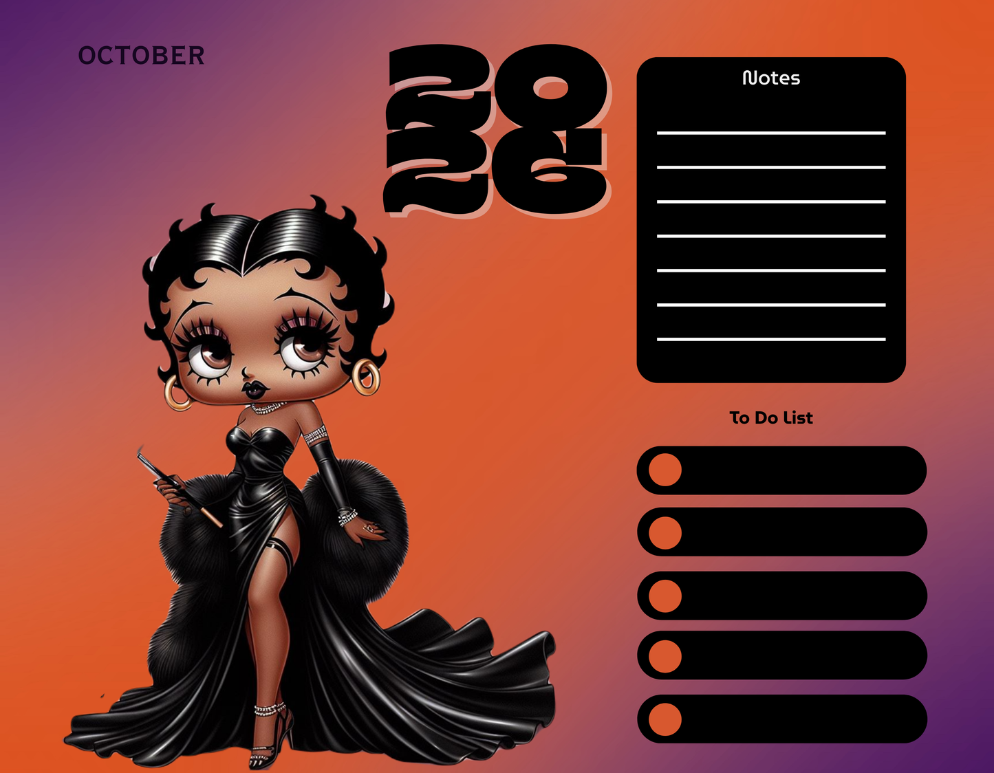 2026 Calendars - Brown Sugar Boop
