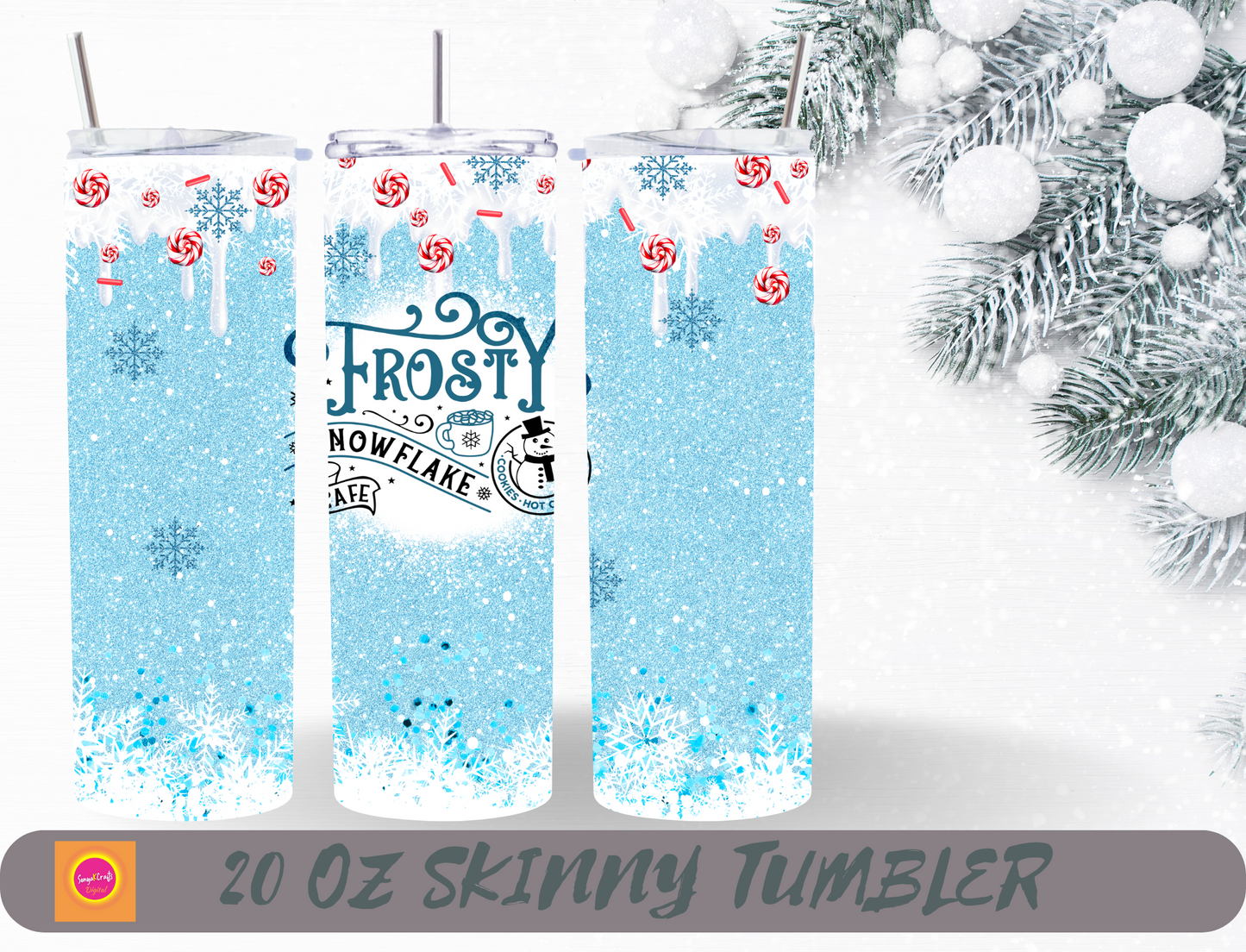 Festive Christmas 20 oz Tumblers