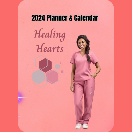 South Asian Woman With Braids Healing Hearts (Nurses) 2024 Calendar/Planner