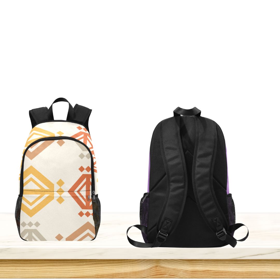 Southwest Vibes (Beige, Gray, Mustard Yellow) Custom-Designed Backpack