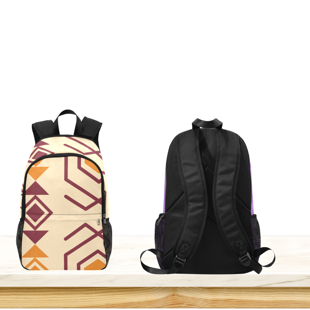 Southwest Vibes (Burgundy, Mustard Gold) Custom-Designed Backpack