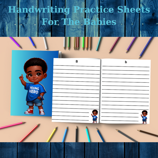 My First Letters: Handwriting Practice Sheets (Adorable AA Little Boy - Young Hero)