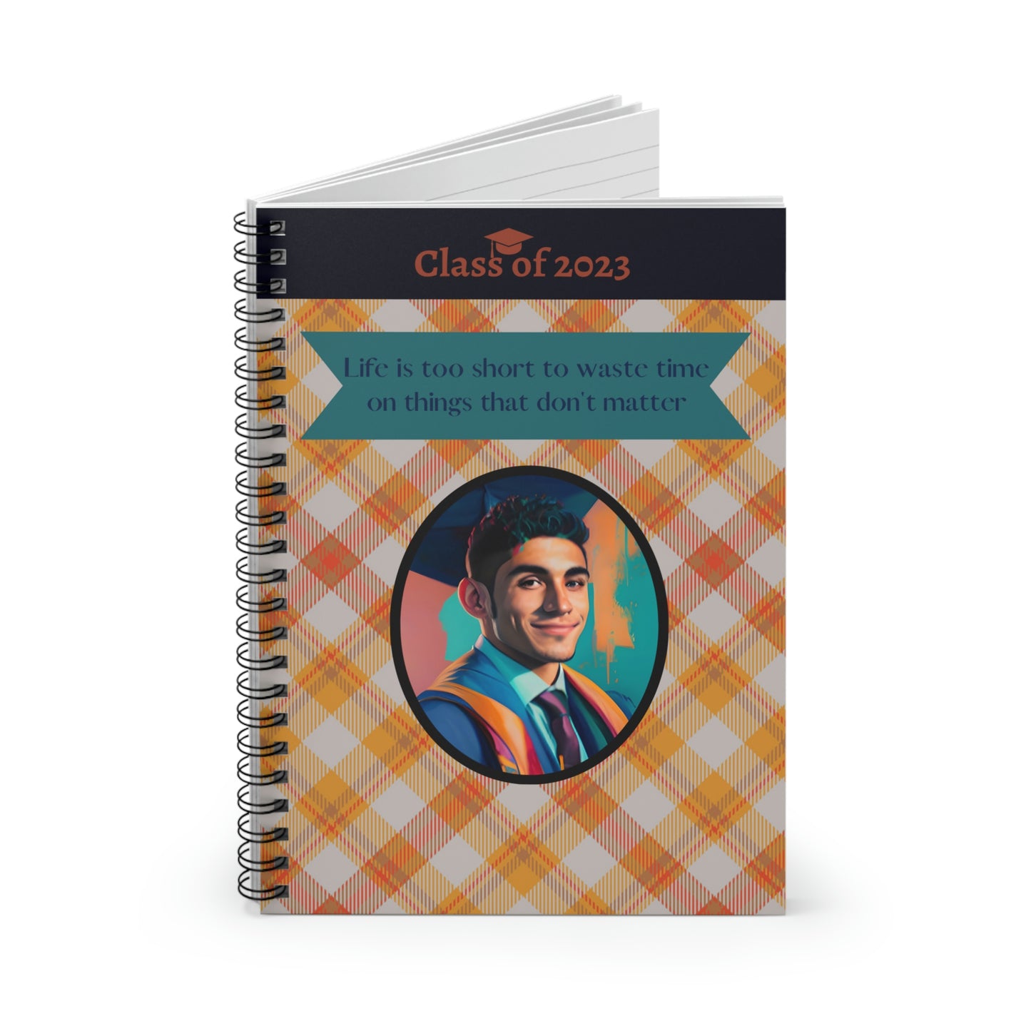 Class of 2023 Graduate Journal - (Latino Young Man 2) - Ruled Line