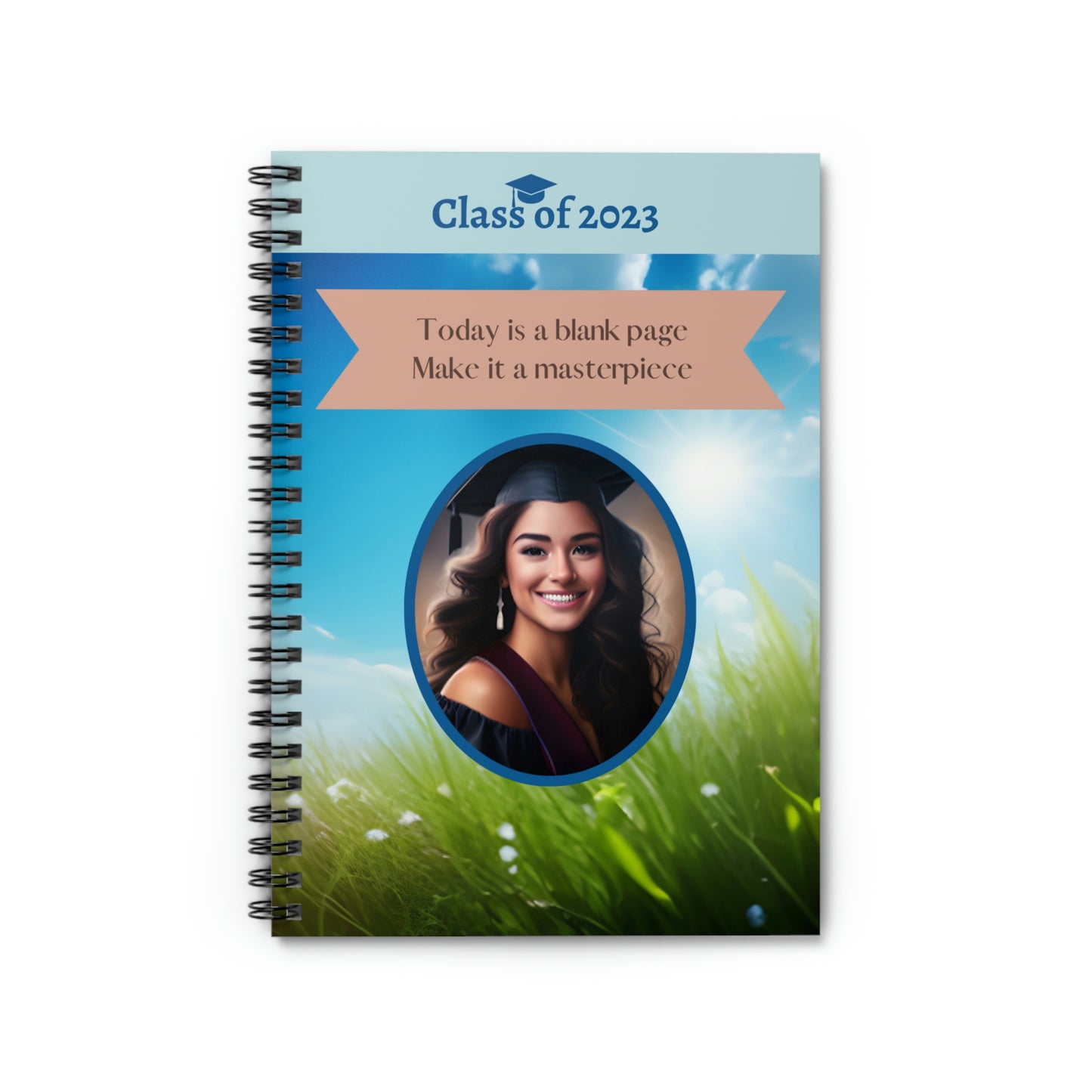 Class of 2023 Graduate Journal - (Latina Young Lady 2) - Ruled Line