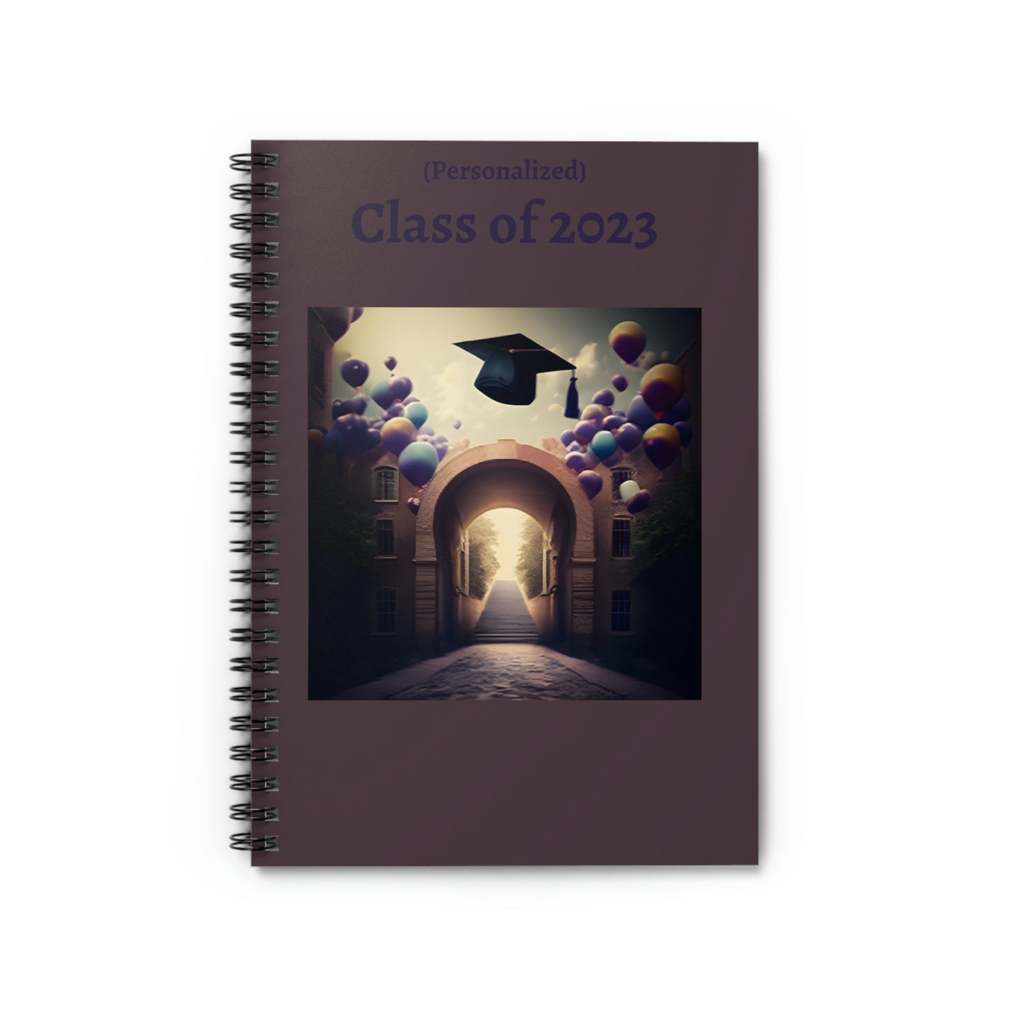 Class of 2023 Graduate Journal - Ruled Line (Cap and Purples) - (PERSONALIZED)