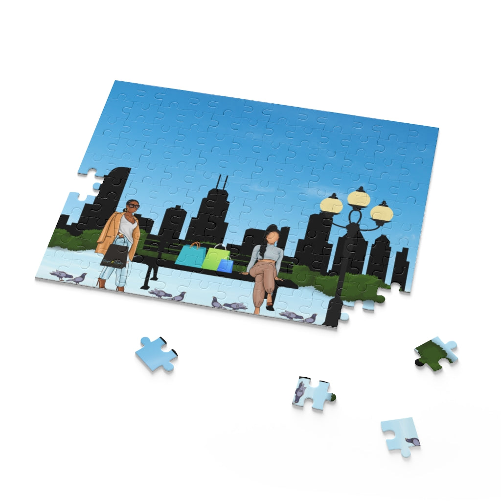 Shopping and Chillin' Chicago Skyline Puzzle (120, 252, 500-Piece)