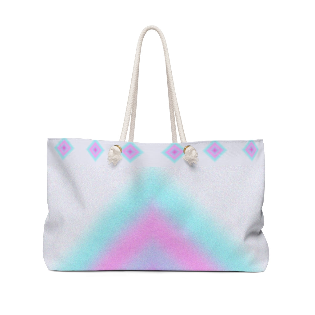 Pink and Blue Diamond Girl Weekender Bag
