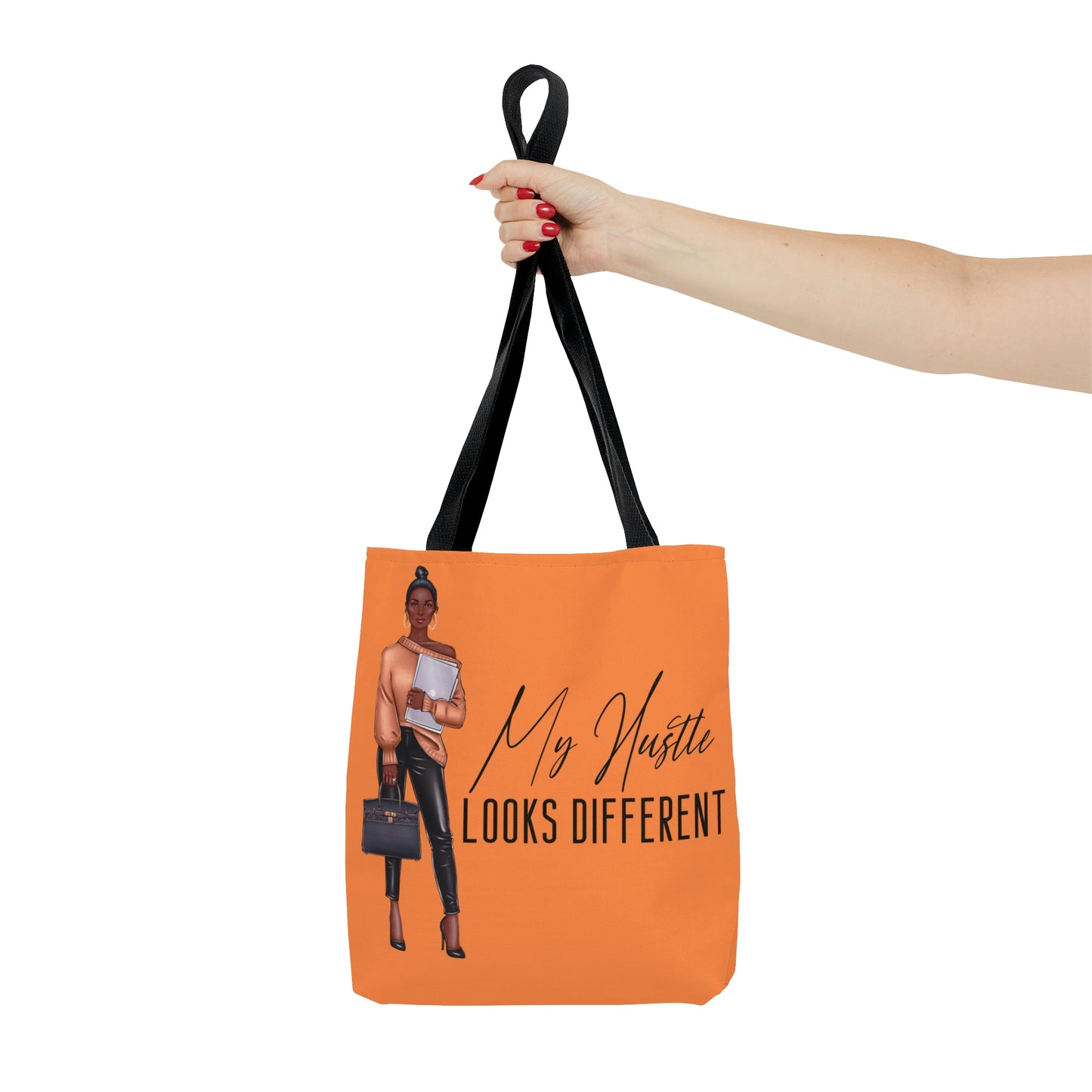 My Hustle Looks Different (Peach and African American) Tote Bag