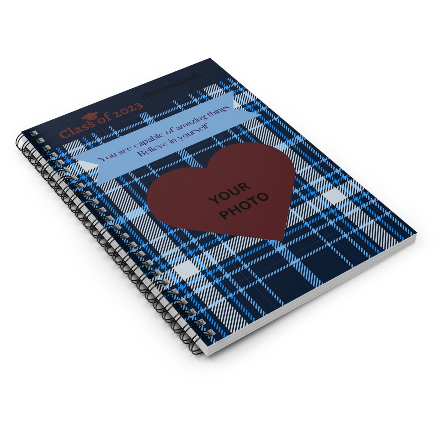 Class of 2023 Graduate Journal - (Asian Young Man 2) Ruled Line - (PERSONALIZED)