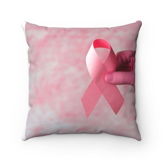 Breast Cancer Awareness Spun Polyester Square Pillow