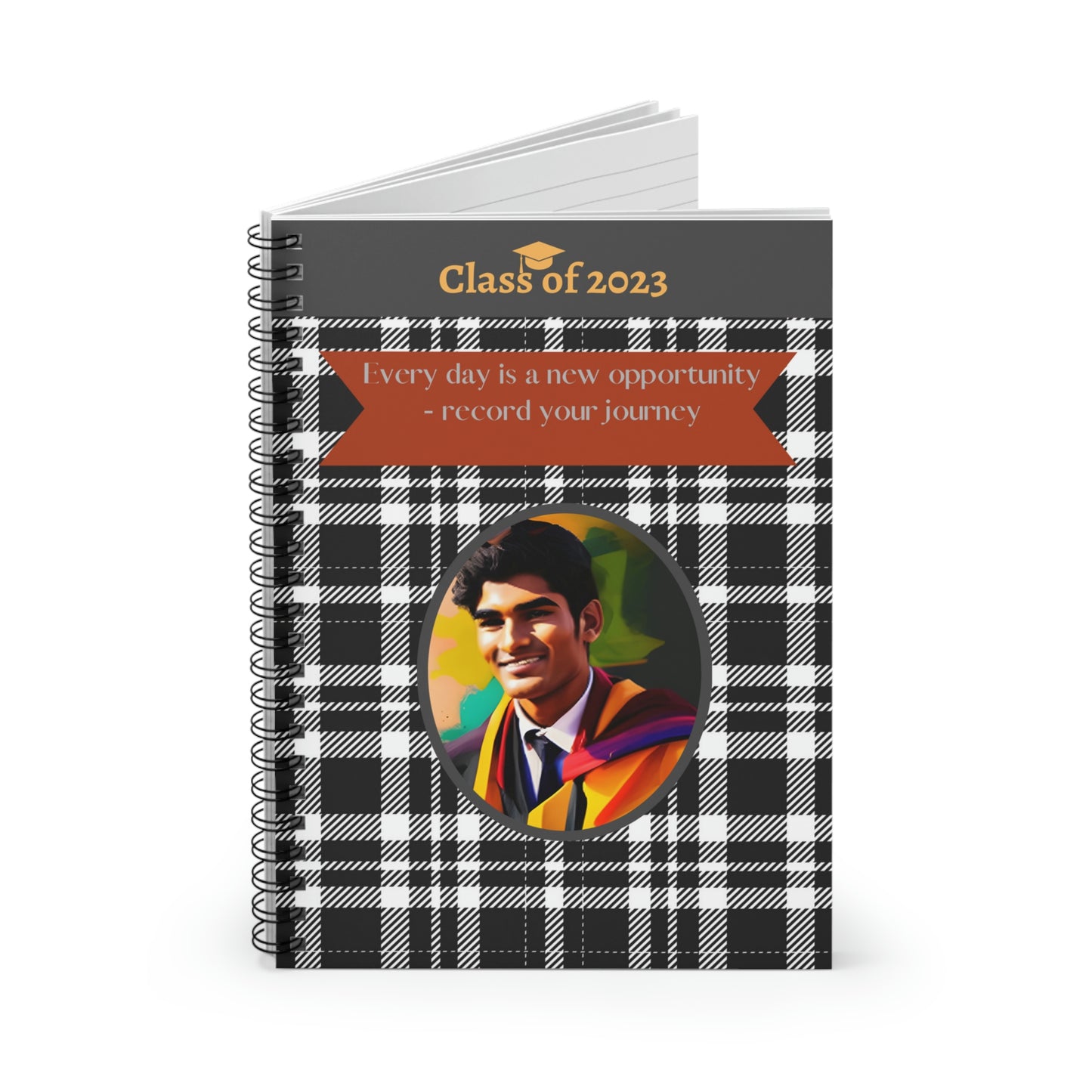 Class of 2023 Graduate Journal - (Indian Young Man 2) - Ruled Line