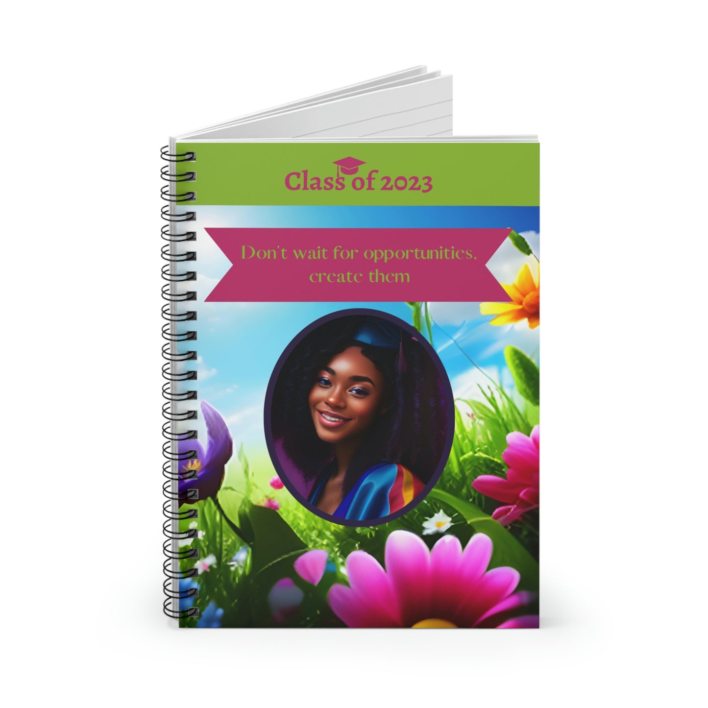 Class of 2023 Graduate Journal - (AA Young Lady 1) - Ruled Line
