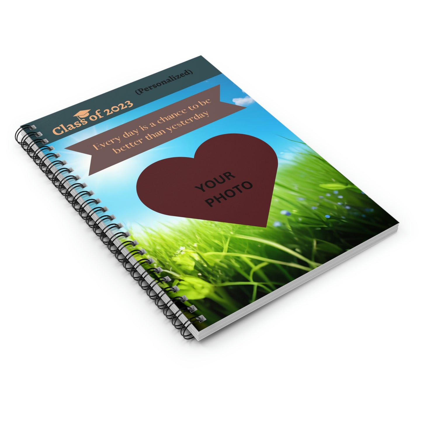 Class of 2023 Graduate Journal - (Asian Young Lady 2) Ruled Line - (PERSONALIZED)