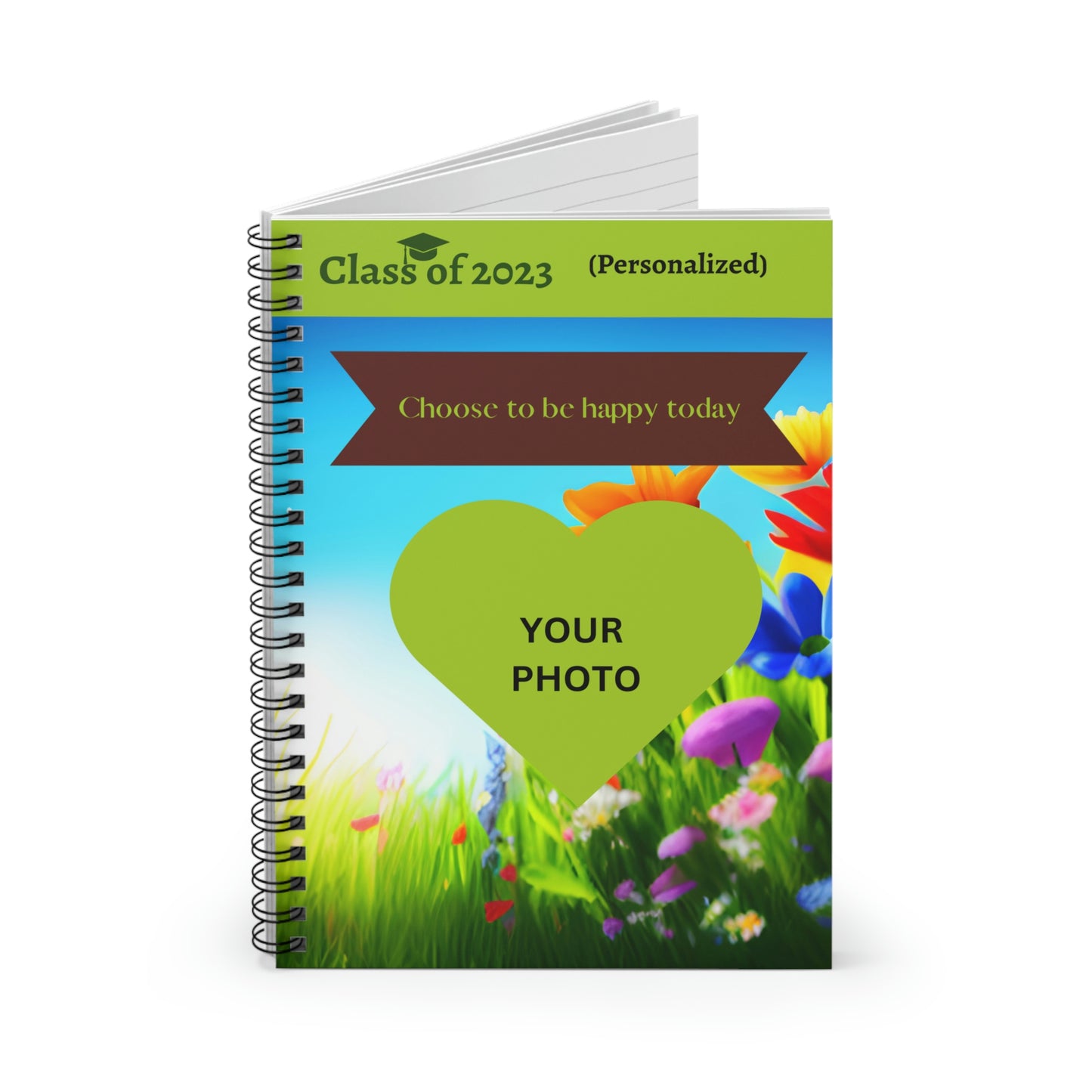 Class of 2023 Graduate Journal - (Indian Young Lady 2) Ruled Line - (PERSONALIZED)