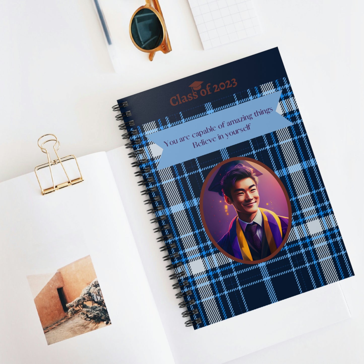 Class of 2023 Graduate Journal - (Asian Young Man 2) - Ruled Line