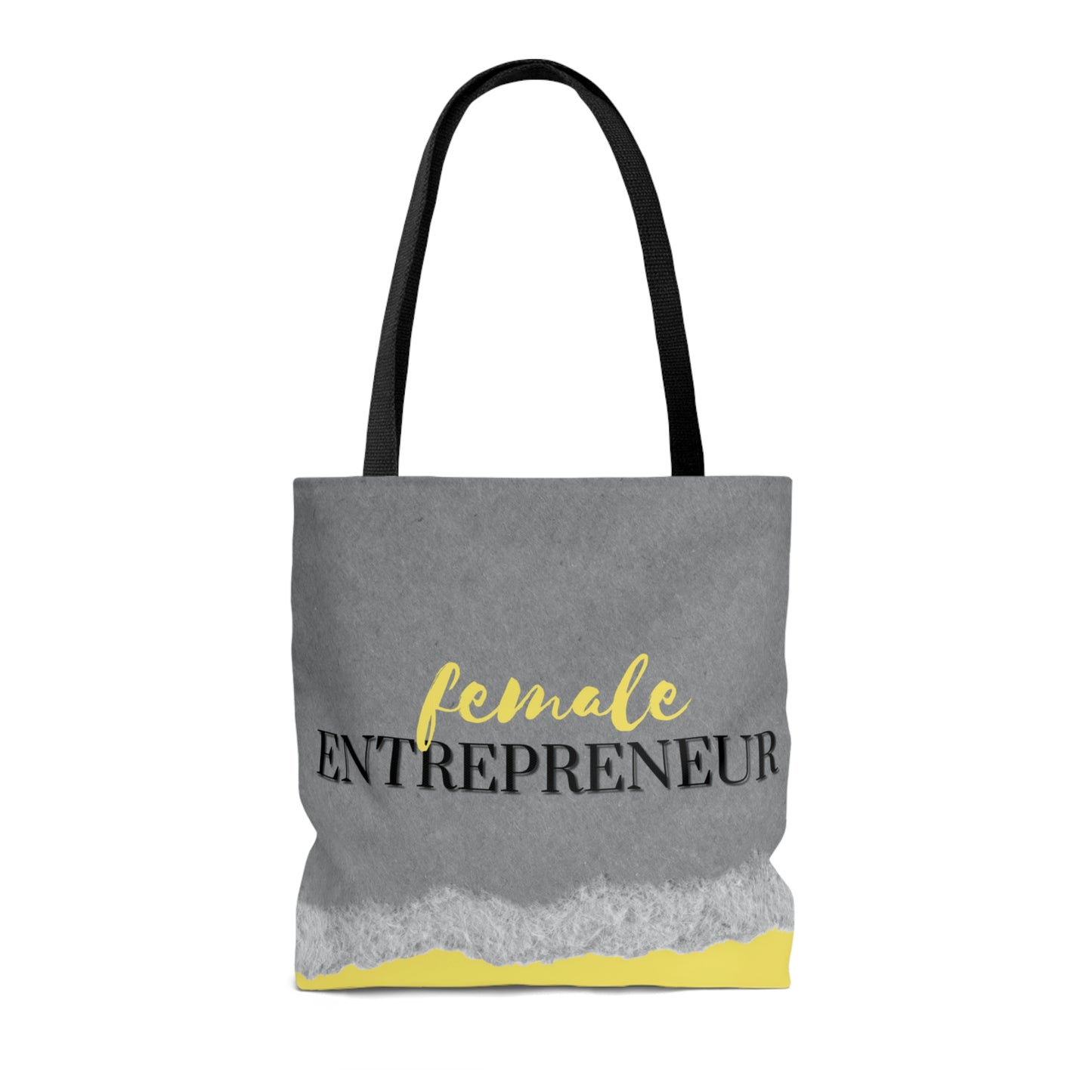 Female Entrepreneur (Yellow and Gray) Tote Bag