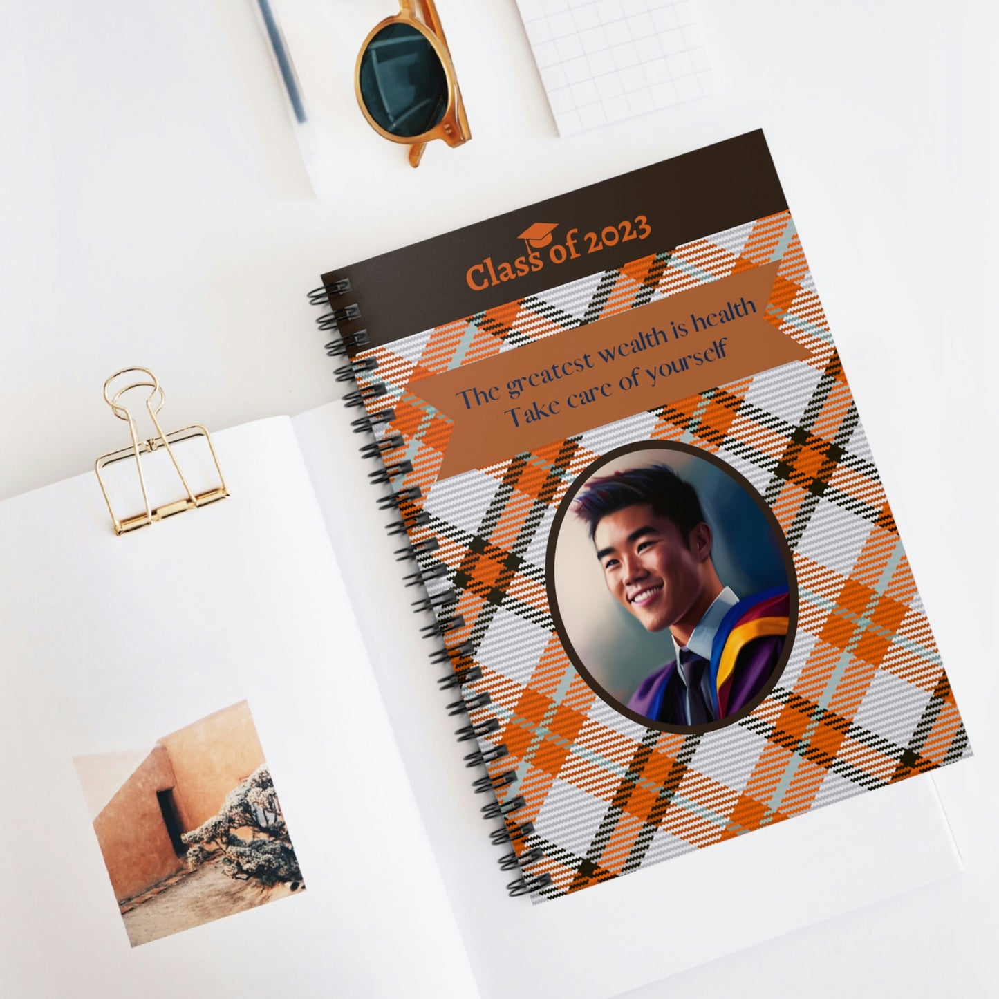 Class of 2023 Graduate Journal - (Asian Young Man 1) - Ruled Line