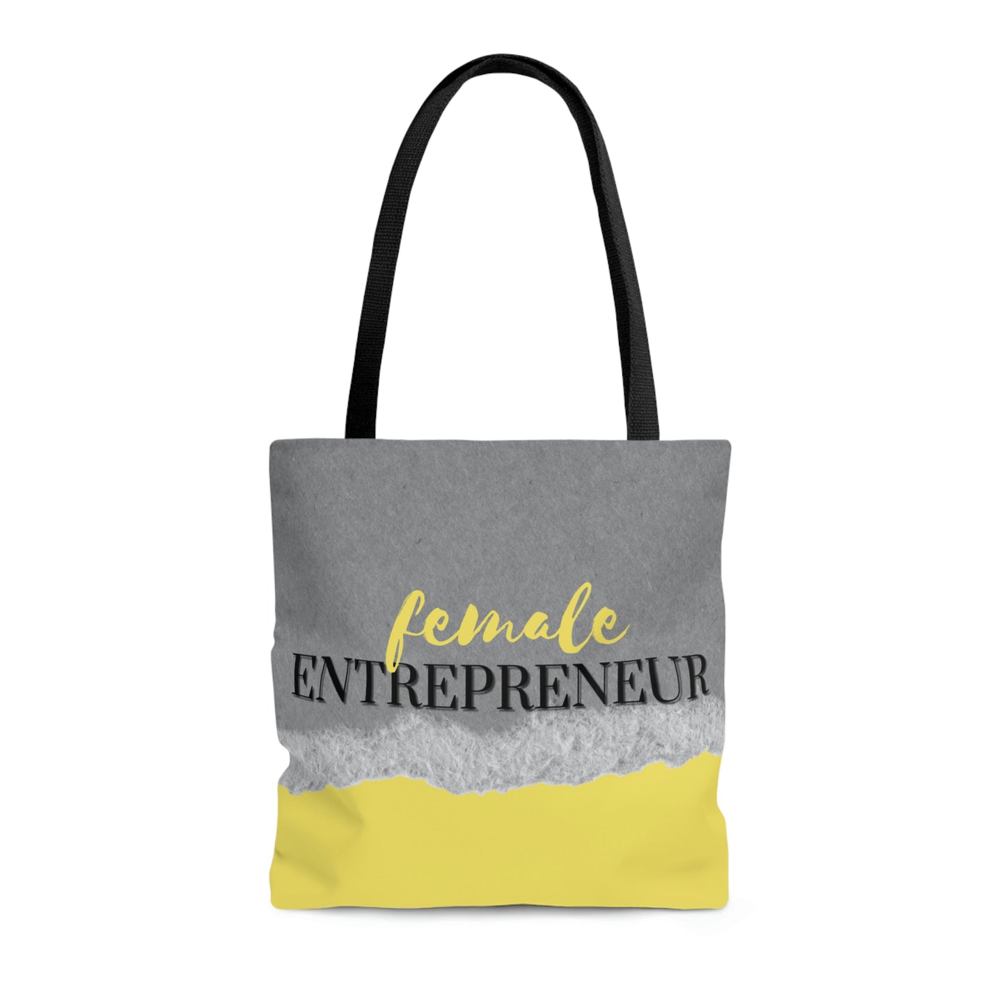 Female Entrepreneur (Yellow and Gray) Tote Bag