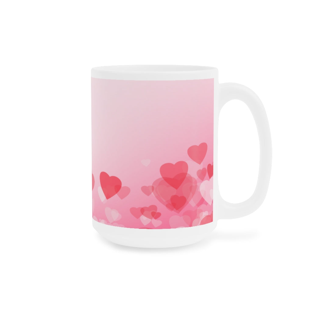 Pink Hearts Ceramic Mugs (11oz / 15oz)