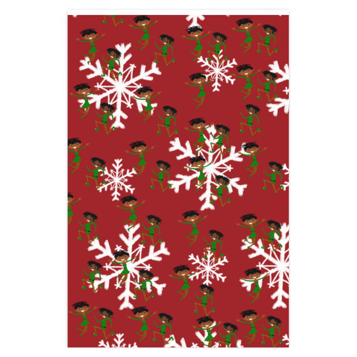 Elves and Snowflakes - Wrapping Paper