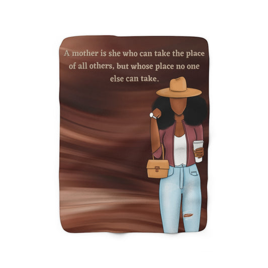 A Mother Is Sherpa Fleece Blanket