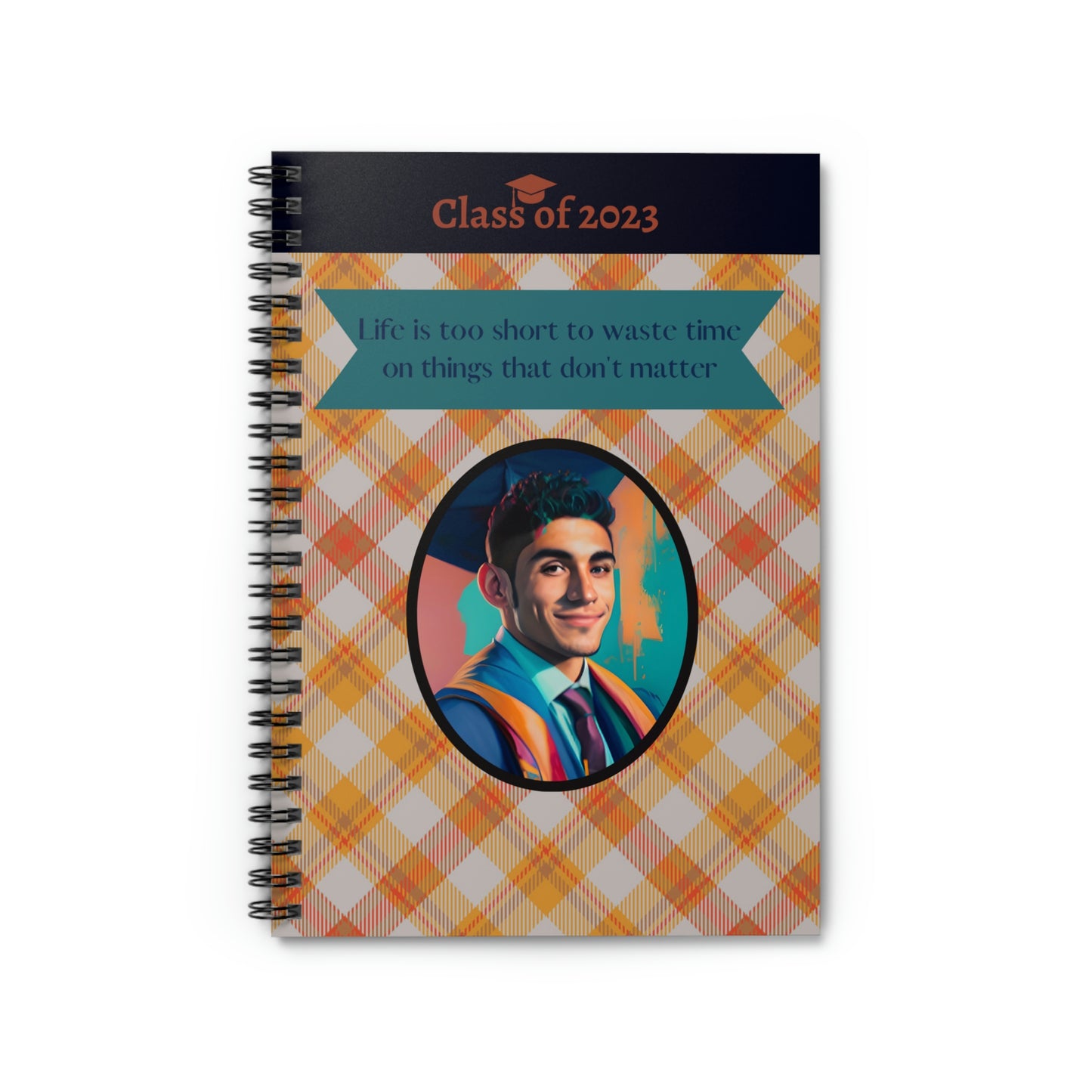 Class of 2023 Graduate Journal - (Latino Young Man 2) - Ruled Line