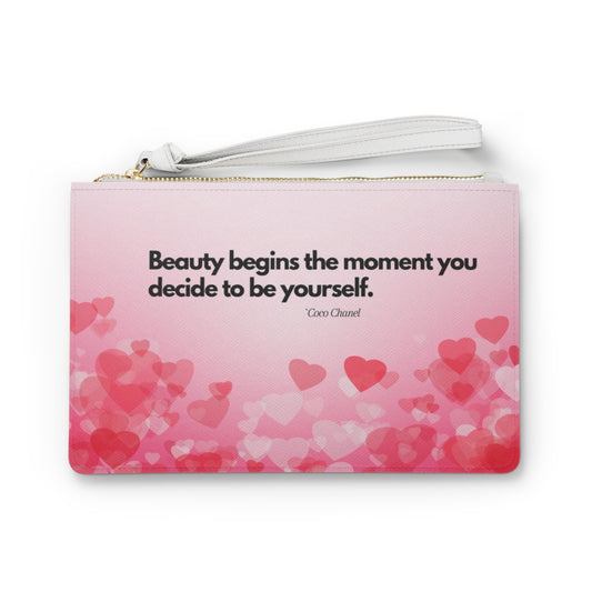 Pink Hearts - Beauty Begins... Clutch Bag