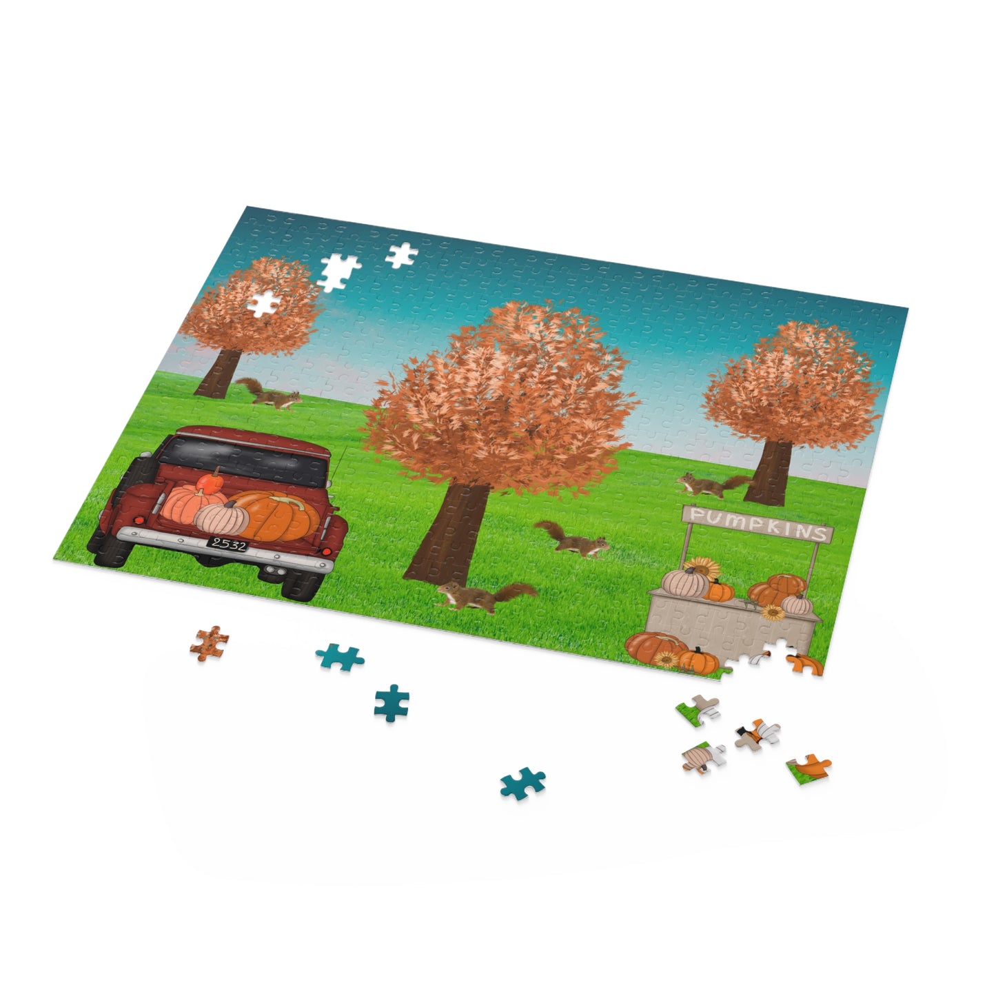 Squirrels, Pumpkins and Fall Puzzle 4 (120, 252, 500-Piece)