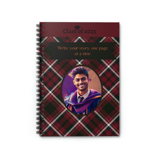 Class of 2023 Graduate Journal - (Indian Young Man 1) - Ruled Line