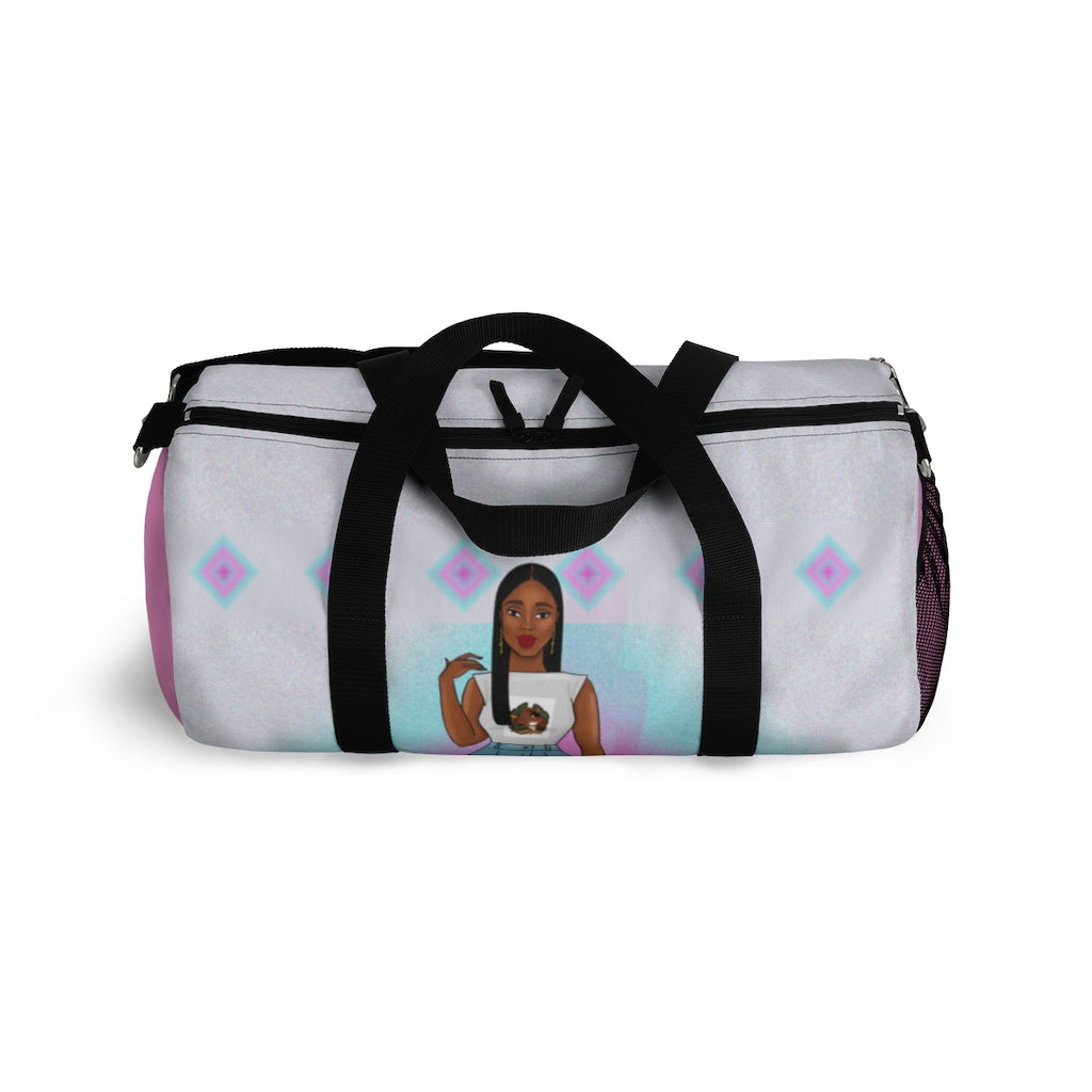 Pink and Blue Diamond Girl Duffel Bag