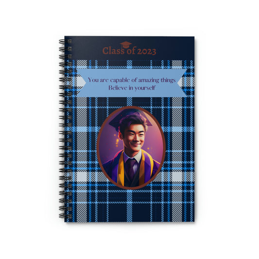 Class of 2023 Graduate Journal - (Asian Young Man 2) - Ruled Line