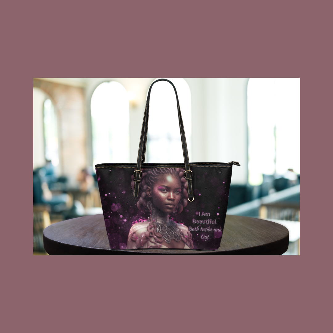 African Royalty Purples and Silvers Travel Tote 2