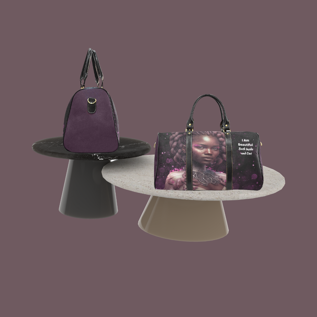 African Royalty - Purples and Silvers Travel Bag