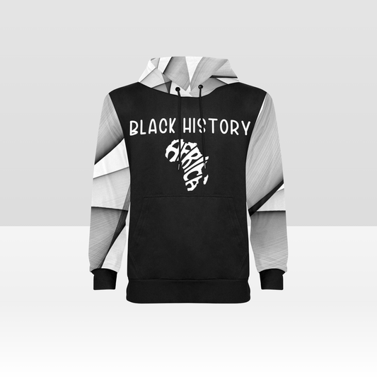 Black History Is American History Hoodie (Patterned Sleeves)