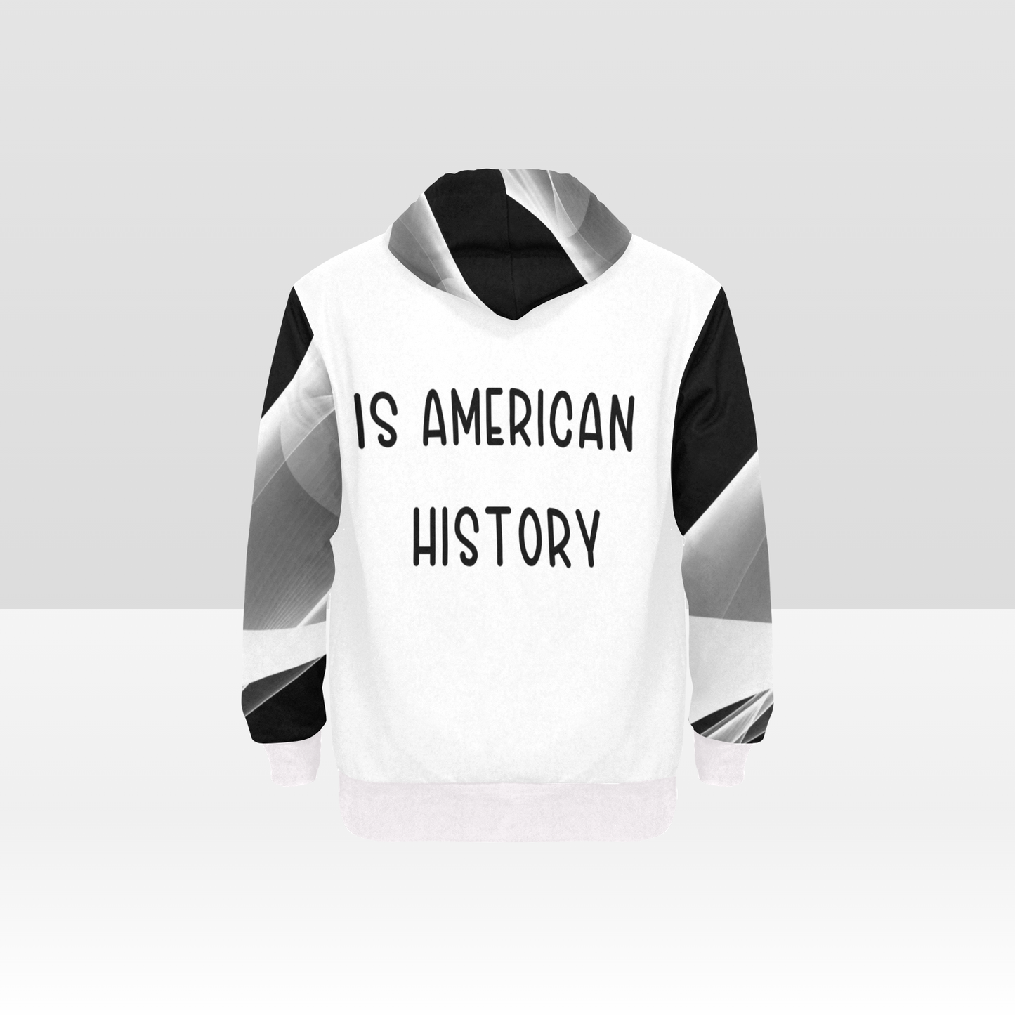 Black History Is American History Hoodie (Patterned Sleeves)