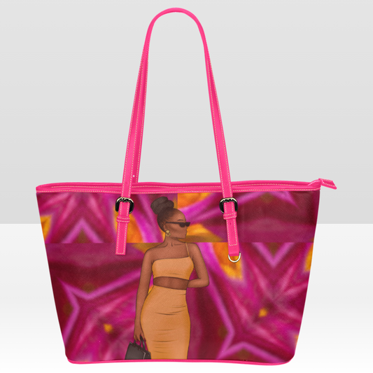 Fuschia and Gold Moves Travel Tote