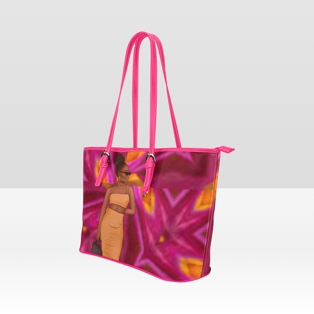 Fuschia and Gold Moves Travel Tote
