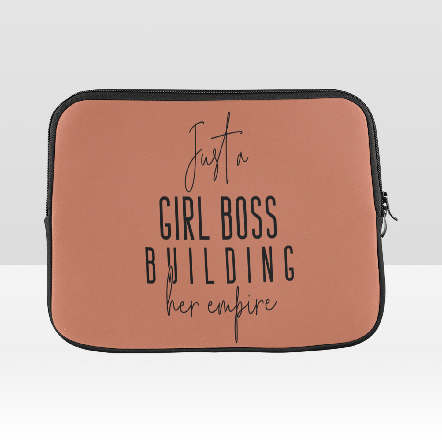 Just A Girl Boss Building Her Empire Laptop Sleeve - Blush