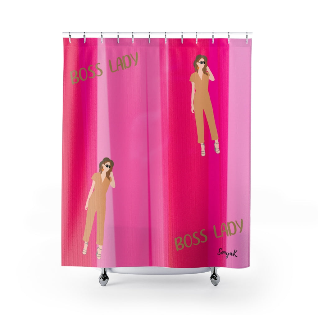 Pink Boss Lady Shower Curtain